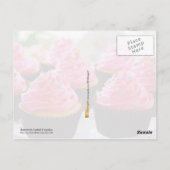 バターミルク紙吹雪カップケーキとピンクつや消し ポストカード (裏面)