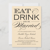 バターミ食べク、ドリンク |リハーサルディナー 招待状 (正面)