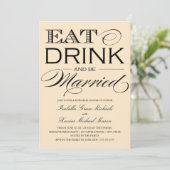 バターミ食べク、ドリンク |リハーサルディナー 招待状 (スタンド正面)