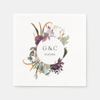 バタームアンドプラムパーソナライズされたズ結婚ナプキン1 スタンダードカクテルナプキン