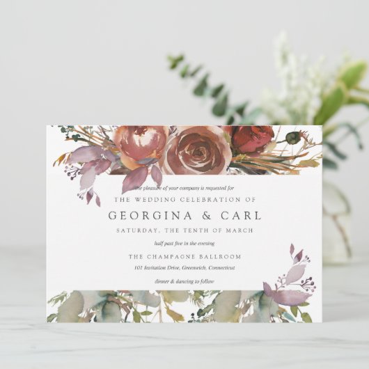 バタームアンドプラム結婚式招待状景観 招待状 (スタンド正面)