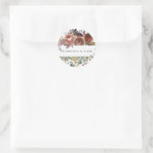 バタームプラムパーソナライズされた結婚ステッカー ラウンドシール (バッグ)