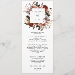 バターム&プラム結婚の式典プログラム プログラム