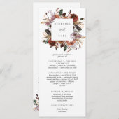 バターム&プラム結婚の式典プログラム プログラム (正面/裏面)