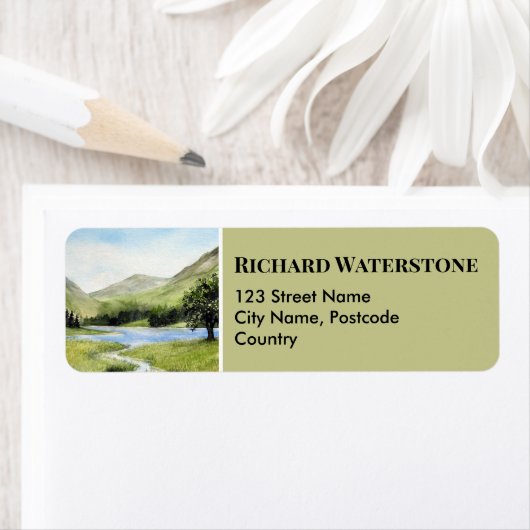 バターメアレイクディストリクトイングランドランドスケープ ラベル (インサイチュ)