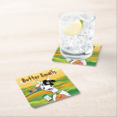 バターメールの政治上のユーモア スクエアペーパーコースター (インサイチュ)