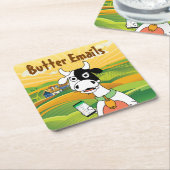 バターメールの政治上のユーモア スクエアペーパーコースター (アングル)