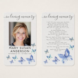 バターライフル写真葬儀記念祈りの言葉カード