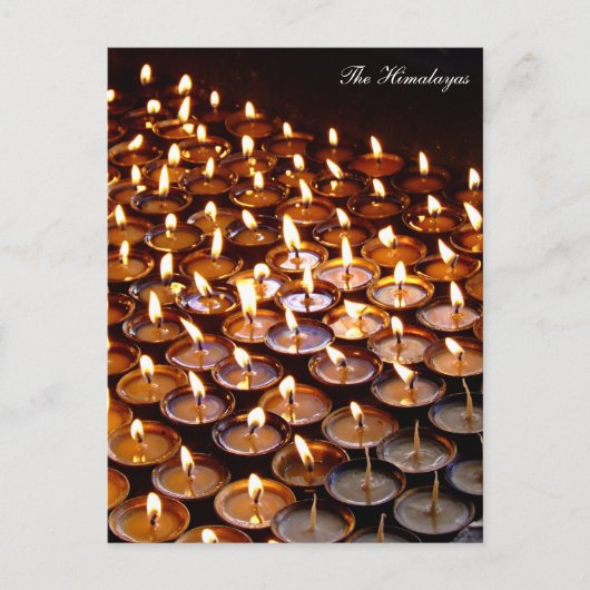 バターランプ、祈りの言葉、ネパール/ヒマラヤ ポストカード (正面)