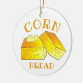 バター付きコーンブレッド南部ソウルフードスプーンパン セラミックオーナメント (左)