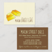 バター付きコーンブレッド南部ソウルフードスプーンパン 名刺 (正面/裏面)