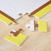 バター付きバナナブレッドローフスライスイラストレーション ジグソーパズル (側面)