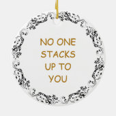 バター付きパンケーキのパンクリスマス セラミックオーナメント (裏面)