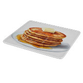 バター付きパンケーキの水彩積層体 カッティングボード (角)