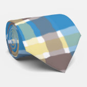バター付きポップコーンコーヒーブラウンソニックブループレイド ネクタイ (ロール)