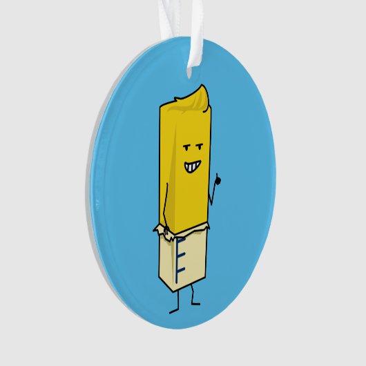 バター幸せな親指のバター付きのバターのような棒 オーナメント (正面)