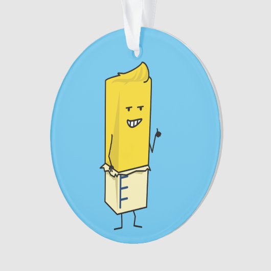 バター幸せな親指のバター付きのバターのような棒 オーナメント (正面)