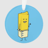 バター幸せな親指のバター付きのバターのような棒 オーナメント (正面)