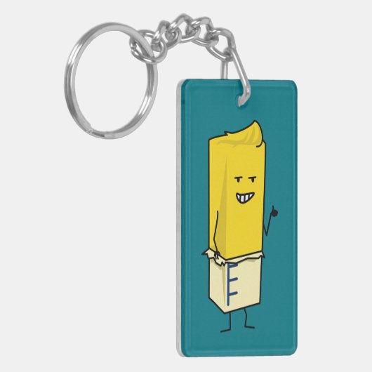 バター幸せな親指のバター付きのバターのような棒 キーホルダー (正面左)