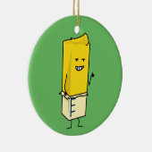 バター幸せな親指のバター付きのバターのような棒 セラミックオーナメント (右)