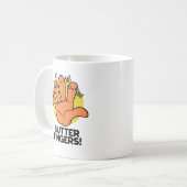 バター指おもしろい解構造パン コーヒーマグカップ (正面左)