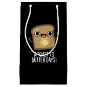 バター日にトーストおもしろいフードプンダークBg スモールペーパーバッグ (正面)