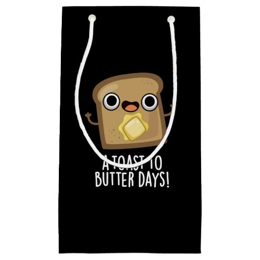バター日にトーストおもしろいフードプンダークBg スモールペーパーバッグ (正面)