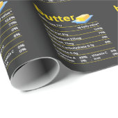 バター栄養おもしろいファクツフード脂肪ユーモア ラッピングペーパー (ロールコーナー)