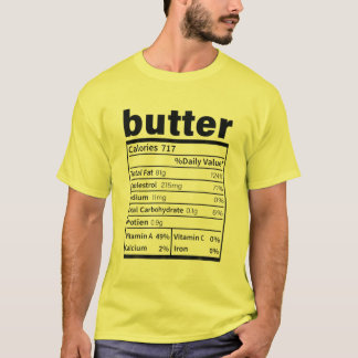 バター栄養ファクトおもしろい感謝祭クリスマ Tシャツ