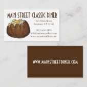 バター焼いたフードレストランシェフダイナー付きポテト 名刺 (正面/裏面)