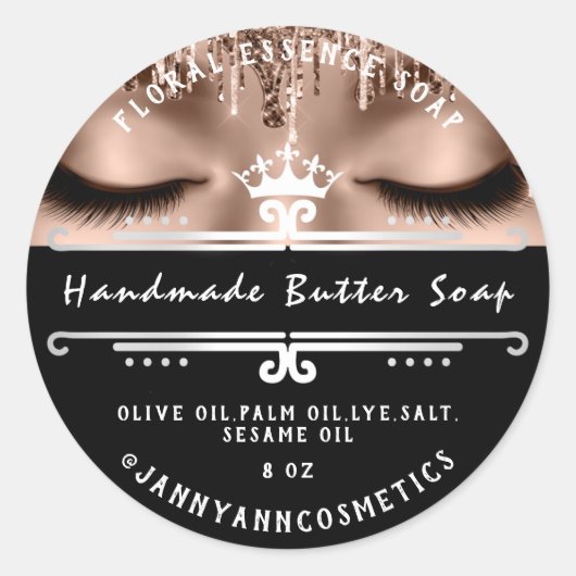 バター石鹸の化粧品グレイ王室のズドリップ ラウンドシール (正面)