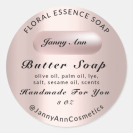 バター石鹸の化粧品手作りバラ ラウンドシール