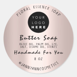 バター石鹸化粧品バラ手作りバラスクリプト ラウンドシール
