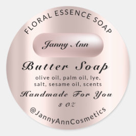 バター石鹸化粧品手作りバラソーシャル ラウンドシール