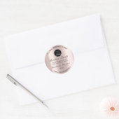 バター石鹸化粧品手作りバラロゴ ラウンドシール (封筒)