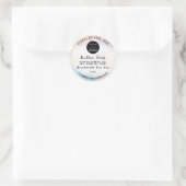 バター石鹸化粧品手作りロゴ金ゴールドパステル ラウンドシール (バッグ)