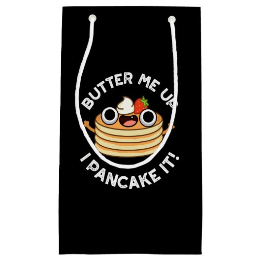 バター私はパンケーキそれ食べおもしろい物プンダークBG スモールペーパーバッグ (正面)