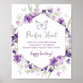 バター紫色の銀おしゃぶり狩りゲームポスター ポスター (正面)