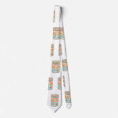 バター豆パターン ネクタイ (正面)