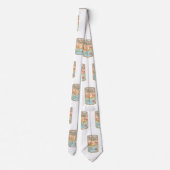 バター豆パターン ネクタイ (裏面)