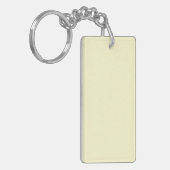 バター黄無地の色 |クラシックエレガント キーホルダー (正面左)