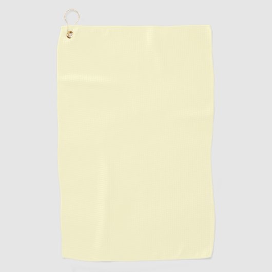 バター黄無地の色 |クラシックエレガント ゴルフタオル (正面)