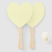 バター黄無地の色 |クラシックエレガント ハンドファン (正面&裏面)