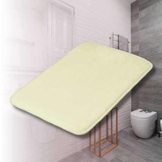 バター黄無地の色 |クラシックエレガント バスマット