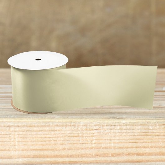 バター黄無地の色 サテンリボン