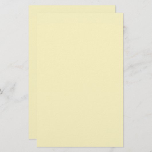 バター黄無地の色 便箋 (正面/裏面)