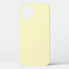 バター黄無地の色 iPhone 12ケース