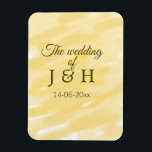 バター黄色のパステル結婚カップル名の名前のル マグネット<br><div class="desc">私たちのような恋人のために</div>