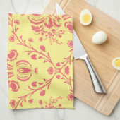 バター・クランベリーダマスク キッチンタオル (四つ折り)