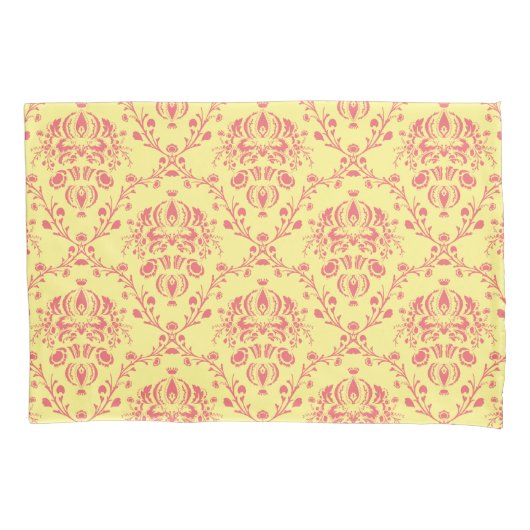 バター・クランベリーダマスク 枕カバー (正面左)